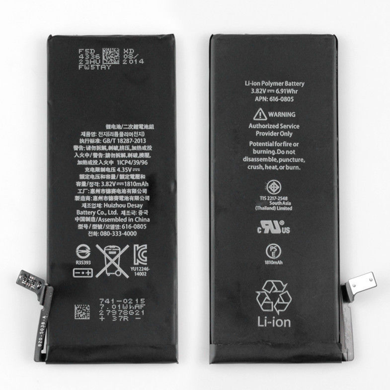 屈曲ケーブルが付いている iPhone 6 の交換部品電池のための再充電可能な李ポリマー電池